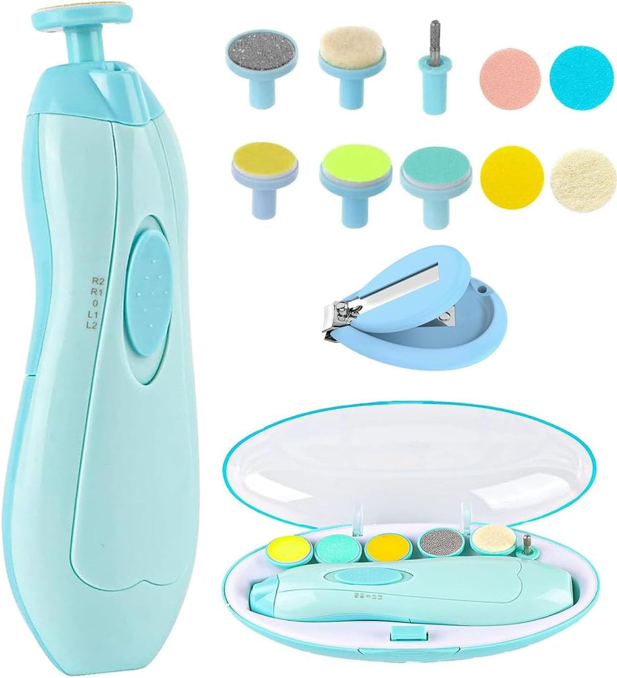 👶✨ 6-in-1 Electric Baby Nail Trimmer – Gentle Nail Care for Little Hands & Feet 💅