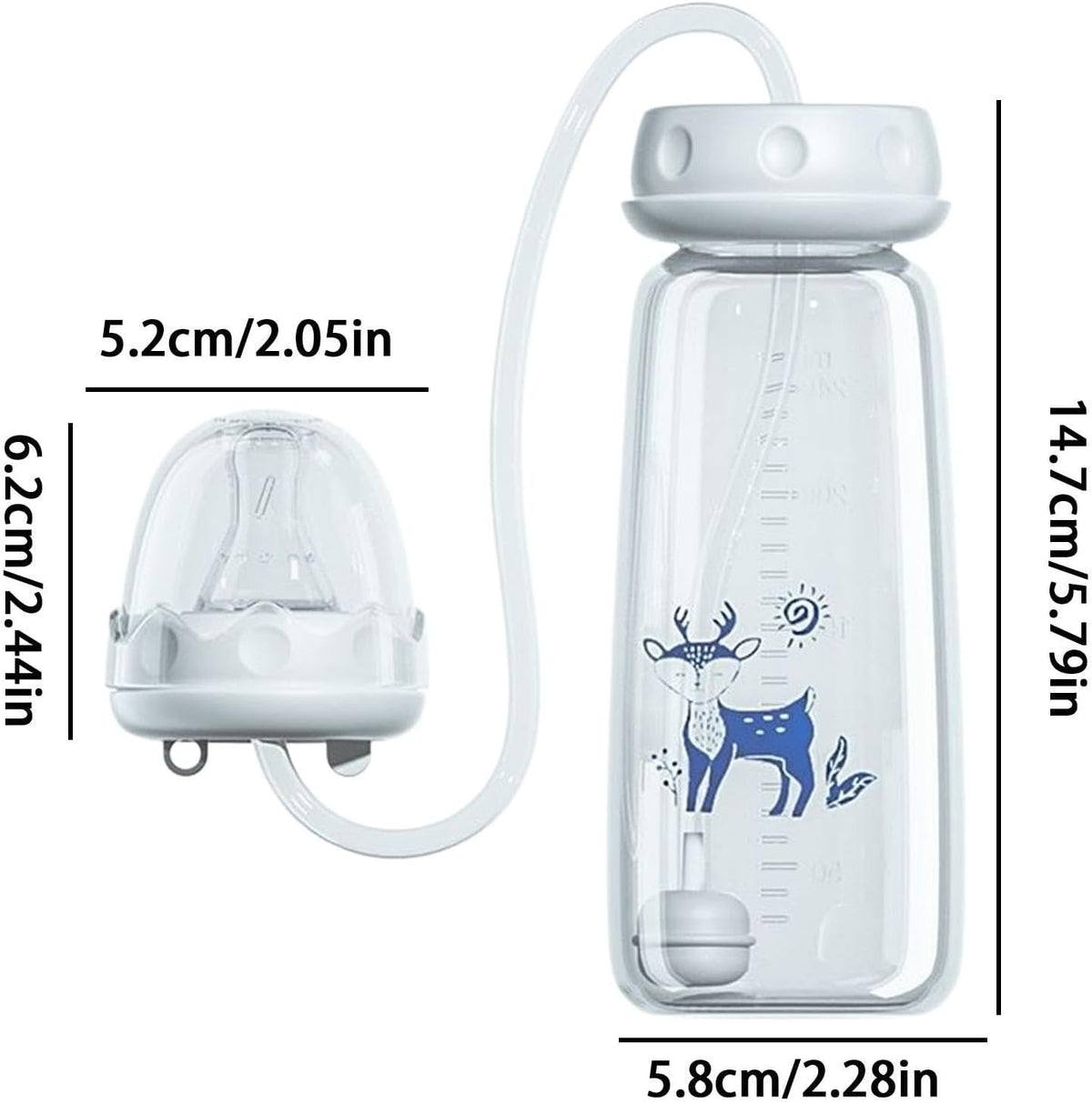 👶🍼 Hands-Free Baby Feeding Bottle 240ml – Comfortable Feeding for Baby & Easier Days for Parents 💕