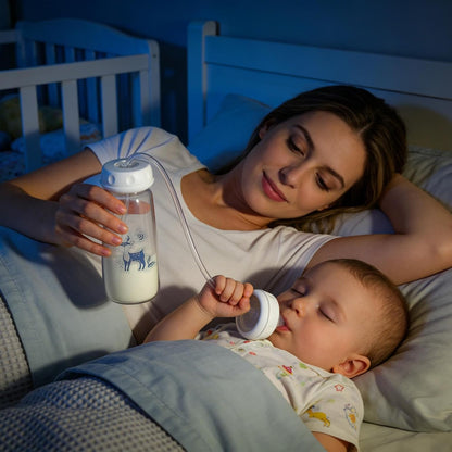 👶🍼 Hands-Free Baby Feeding Bottle 240ml – Comfortable Feeding for Baby & Easier Days for Parents 💕
