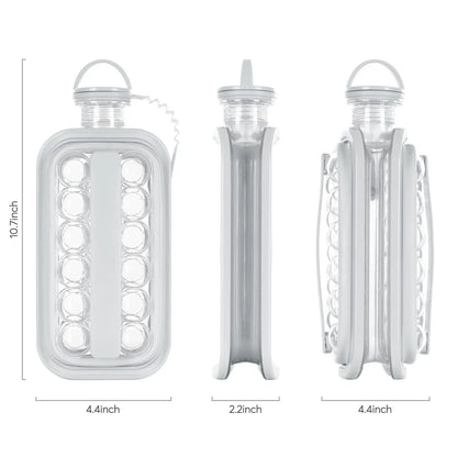 Collapsible ice hockey pot 2-in-1 kettle Ice pot cube home transparent ice maker mold home travel travel silicone ice tray