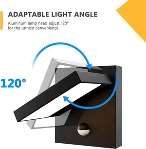 Inowel Wall Light Outdoor Motion Sensor Wall Lamp Modern Wall Sconce Lantern Fixture For Porch Front Door