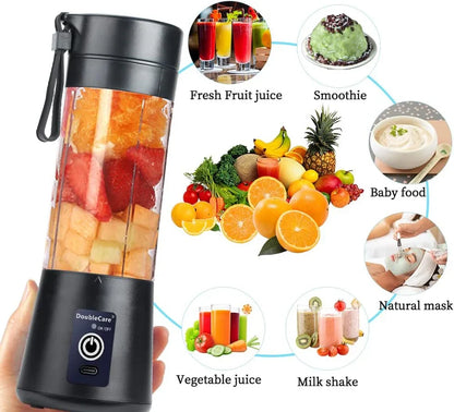 Portable Juicer Blender | USB Rechargeable | 6 Blades | 380ML