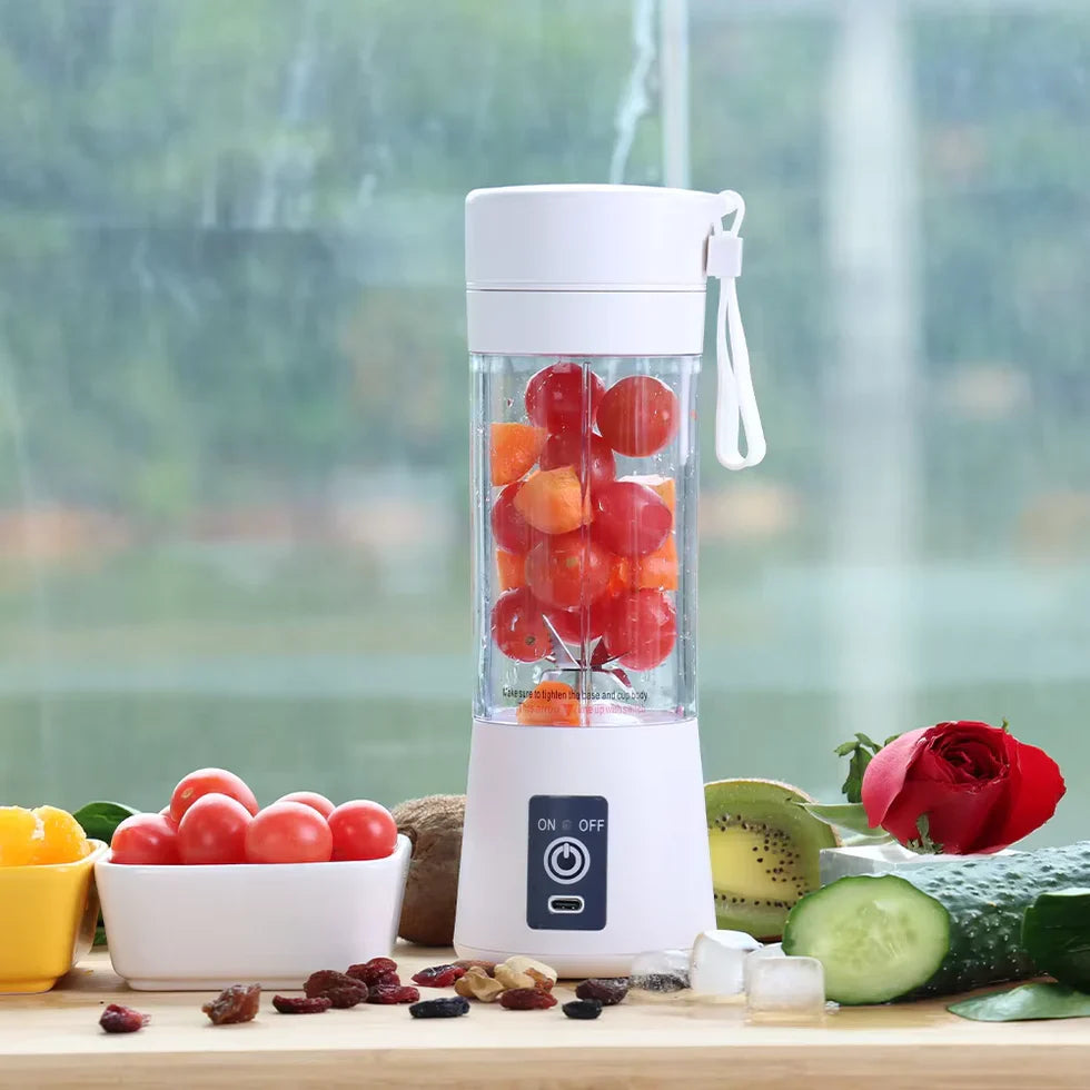 Portable Juicer Blender | USB Rechargeable | 6 Blades | 380ML