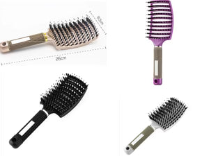 Hairbrush Anti Klit Brushy Haarborstel Women Detangler Hair Brush Bristle Nylon Scalp Massage Teaser Hair Brush Comb